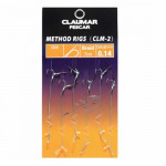 Carlige Legate Feeder Cu Spin Claumar Method Rigs Carlig Clm-2 Nr 10 7cm Fir Textil 0.14mm 6 Buc/plic